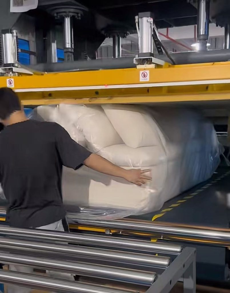 The process of sofa compression 2